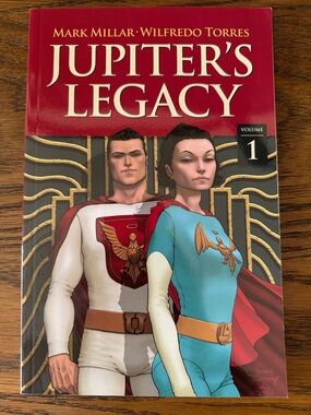 Jupiter's Legacy Volume 1 Graphic Novel - Bold Red & Teal Cover